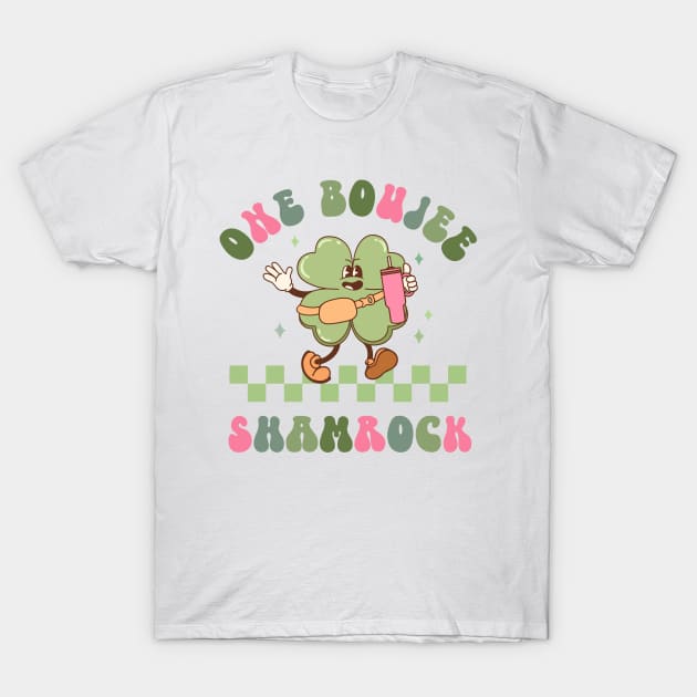 One Boujee Shamrock St Patricks Day Lucky Clover T-Shirt by SilverLake